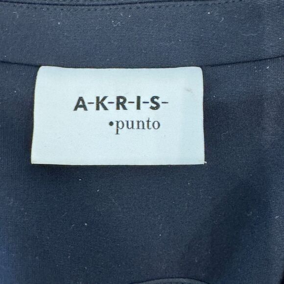 Akris Punto Skirt Suit Set in Navy Blue - Women's size 14 - Picture 2 of 12